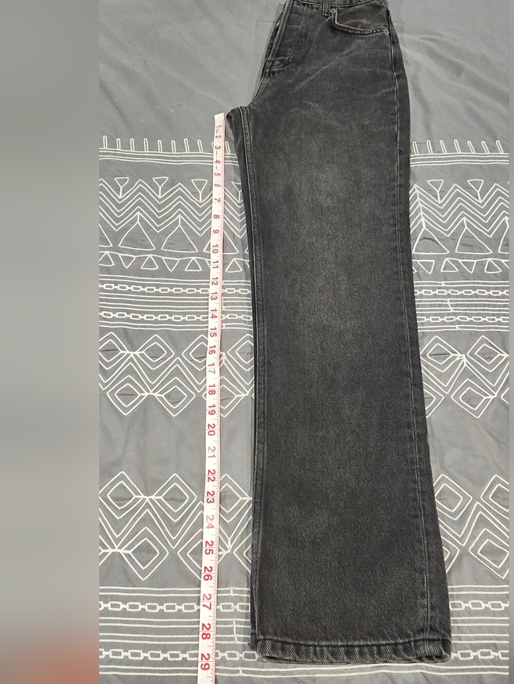 Reformation Cynthia Patch High Rise Straight Cropped Jeans In Black Size 25 - Picture 3 of 9
